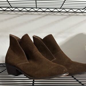 Adam Tucker Zeus 14 Brown Suede Ankle Booties